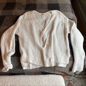 Free people white sweater